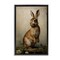 Stupell Industries Dark Rabbit Portrait Floating Frame Design By Petal Prints Design
